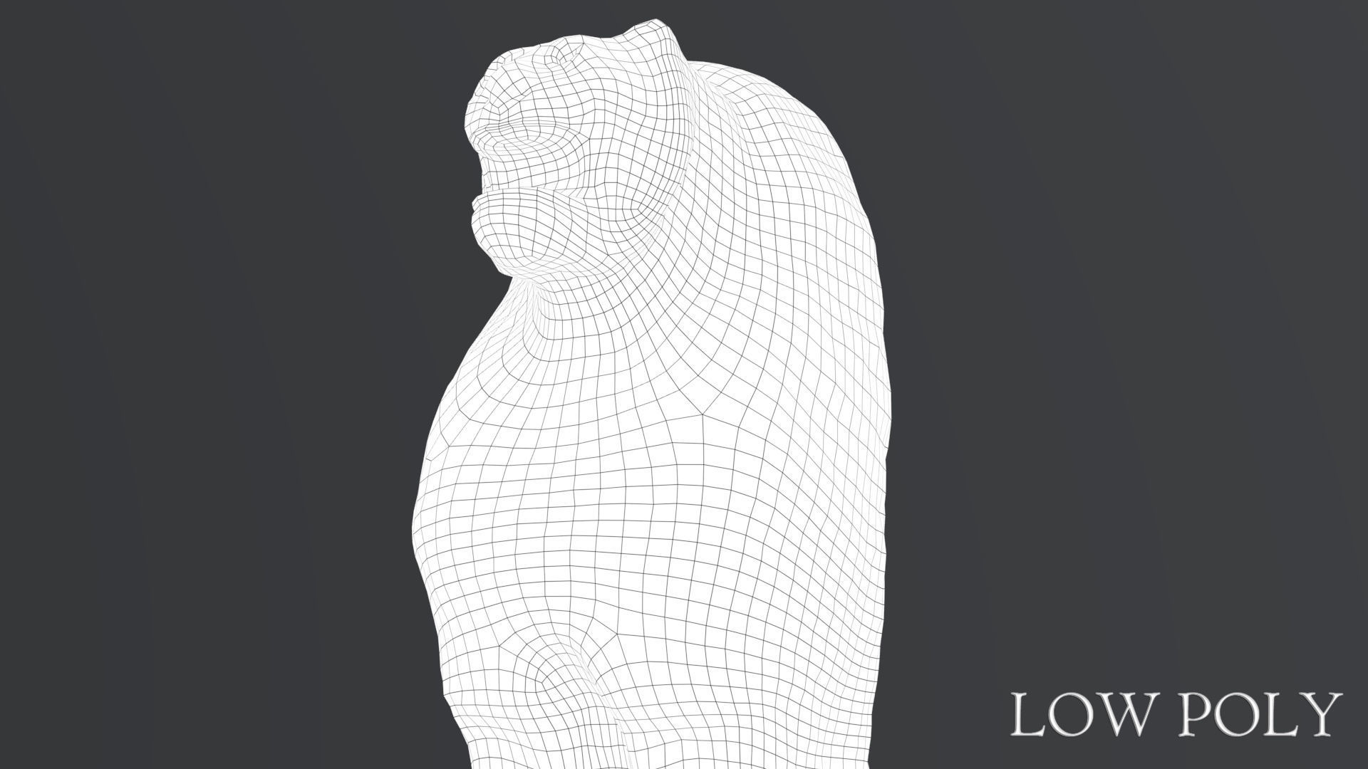 Hittite Lion Statue Low-poly 3D model_24