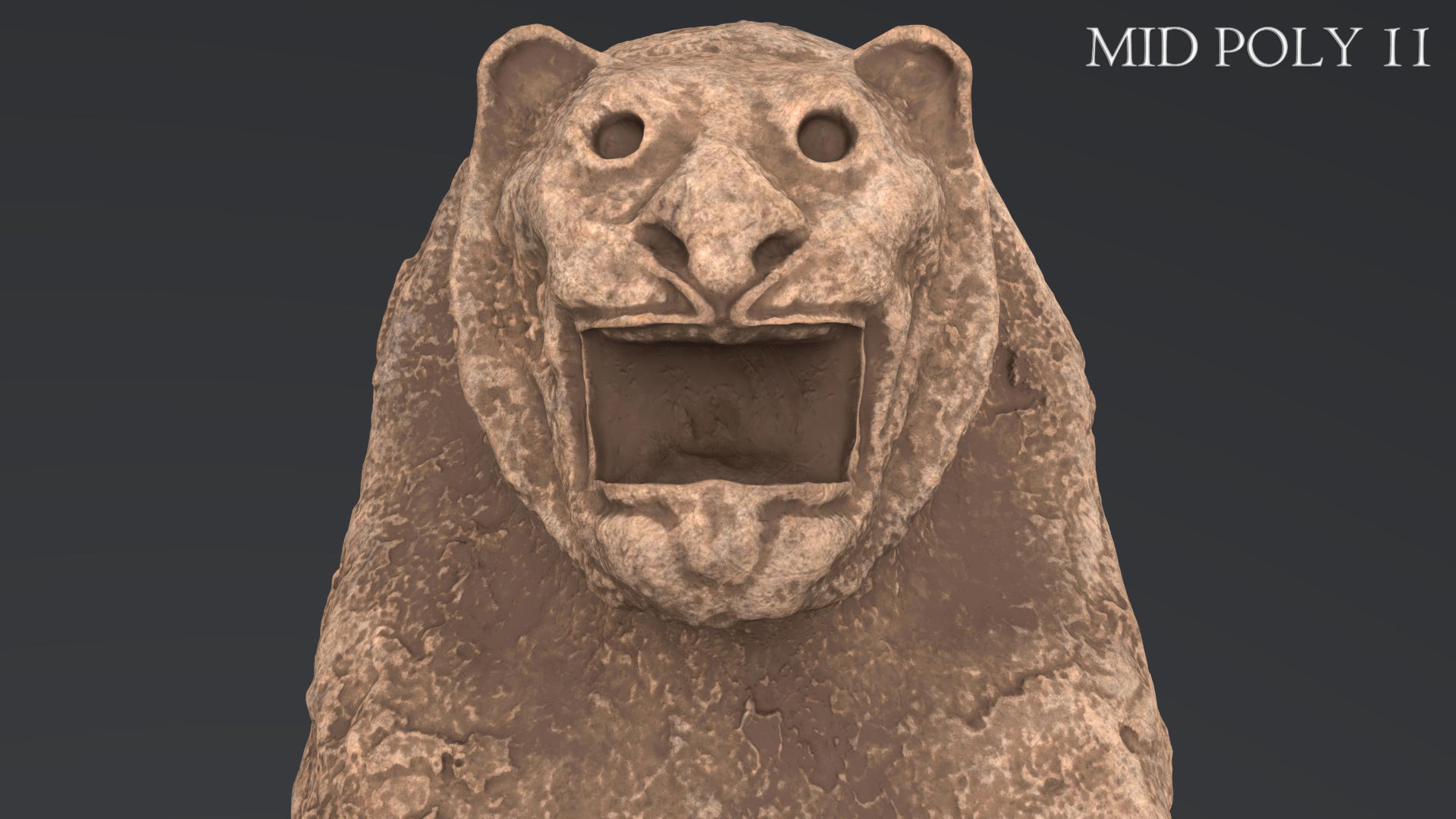 Hittite Lion Statue Low-poly 3D model_63