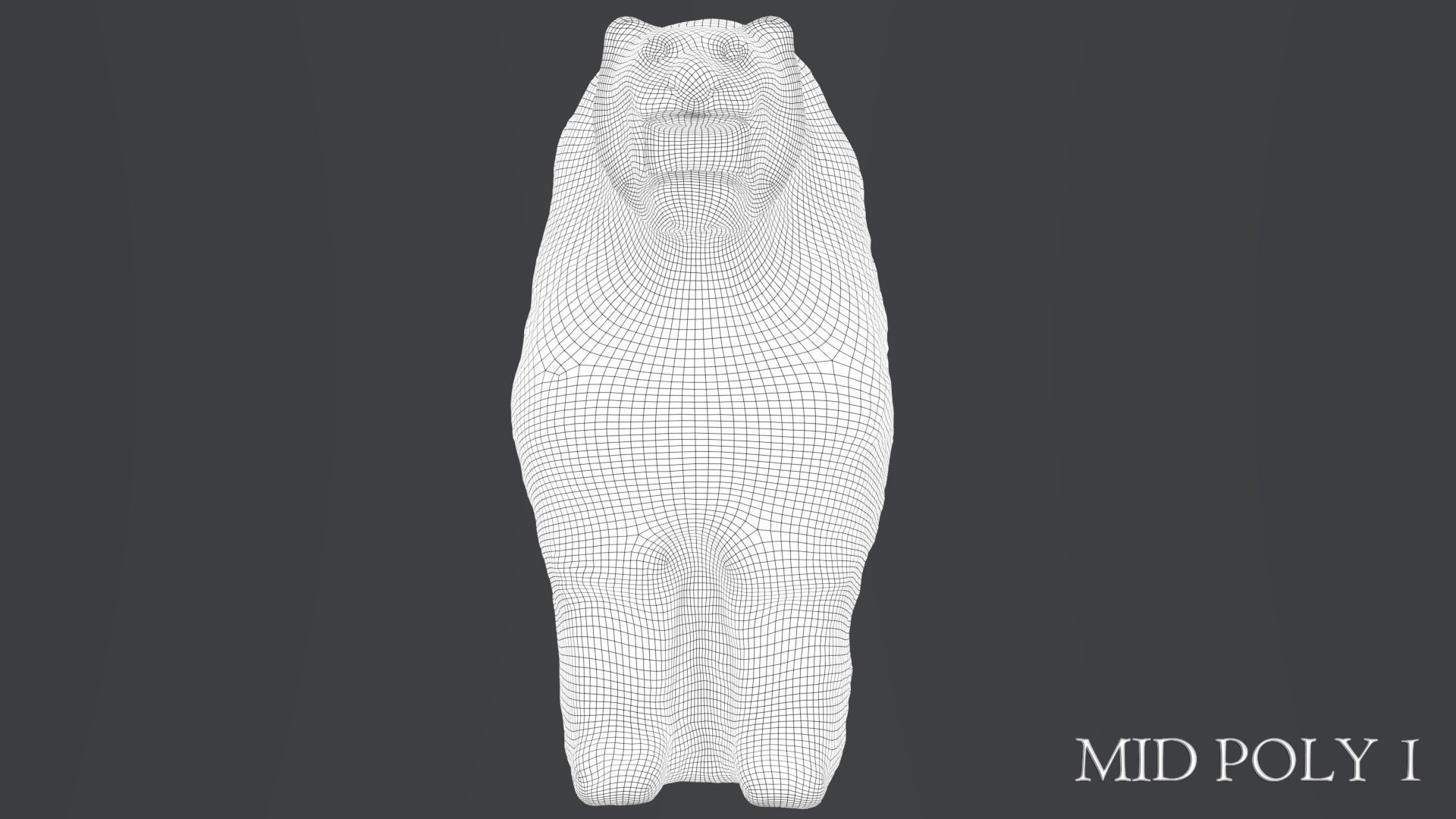 Hittite Lion Statue Low-poly 3D model_40