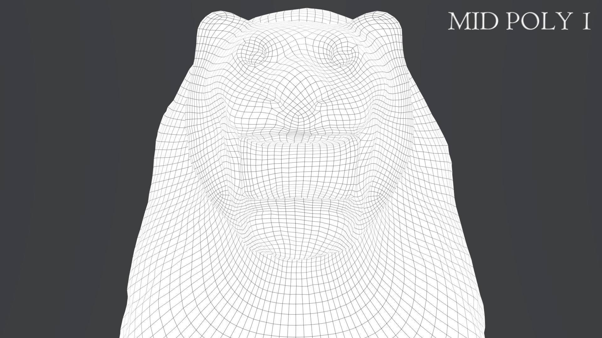 Hittite Lion Statue Low-poly 3D model_48