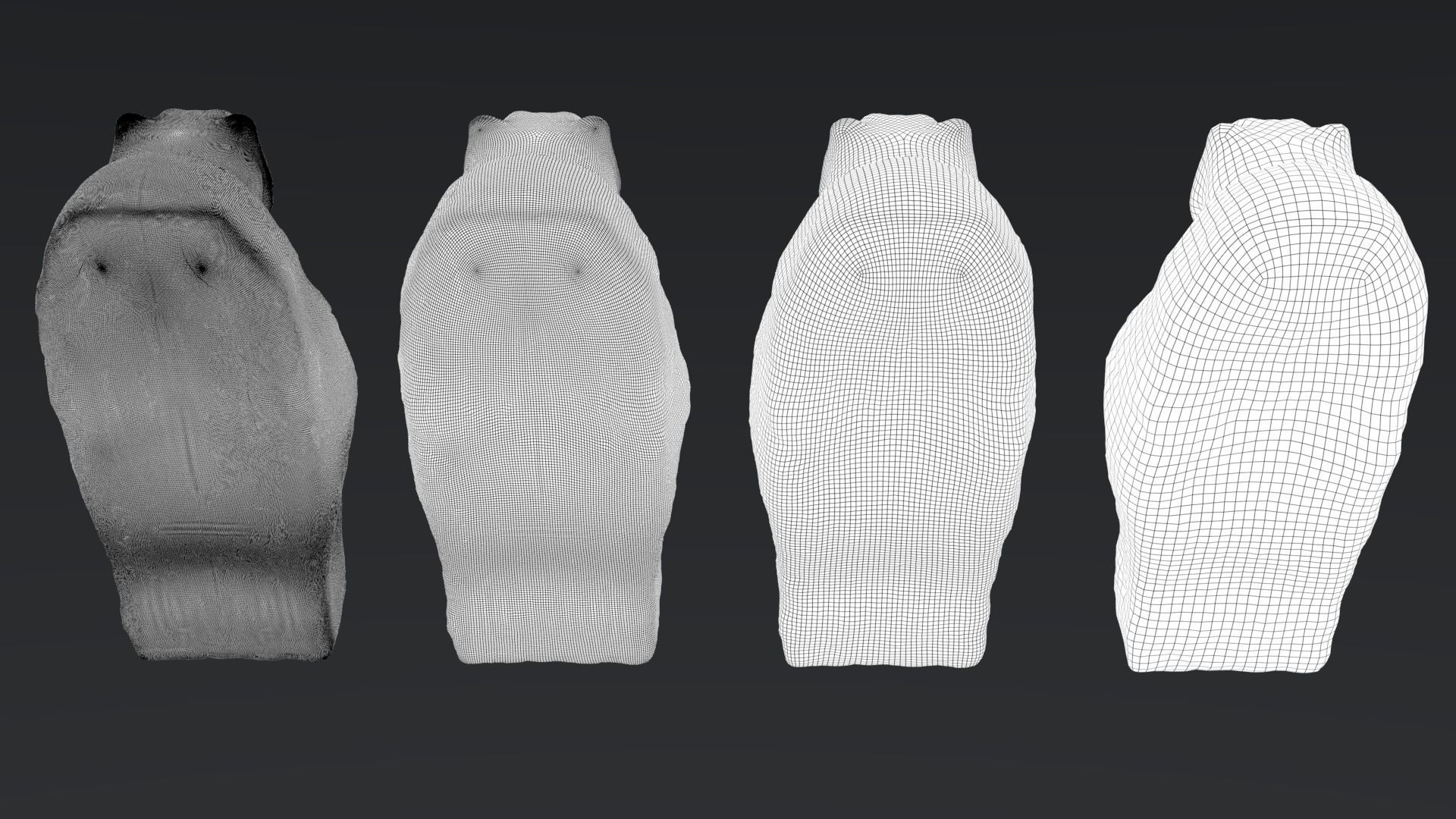 Hittite Lion Statue Low-poly 3D model_12