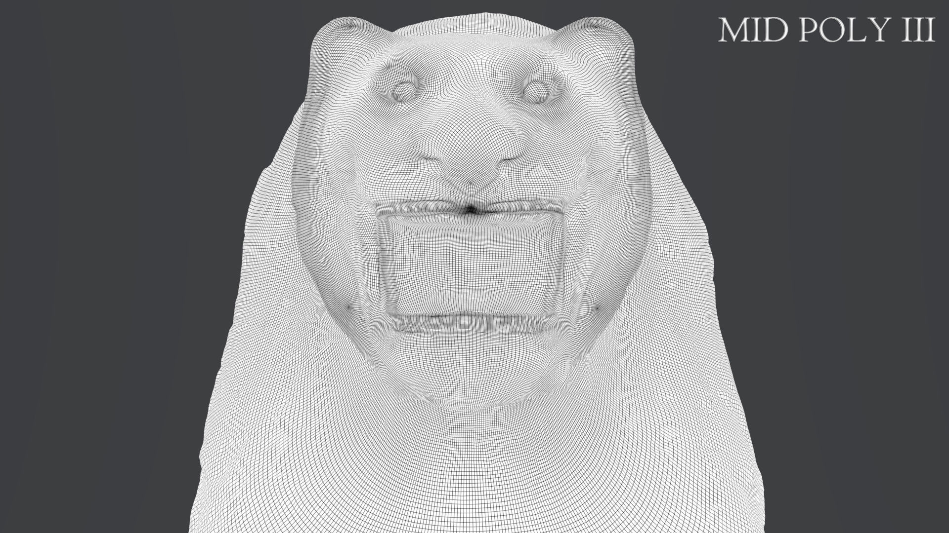 Hittite Lion Statue Low-poly 3D model_78