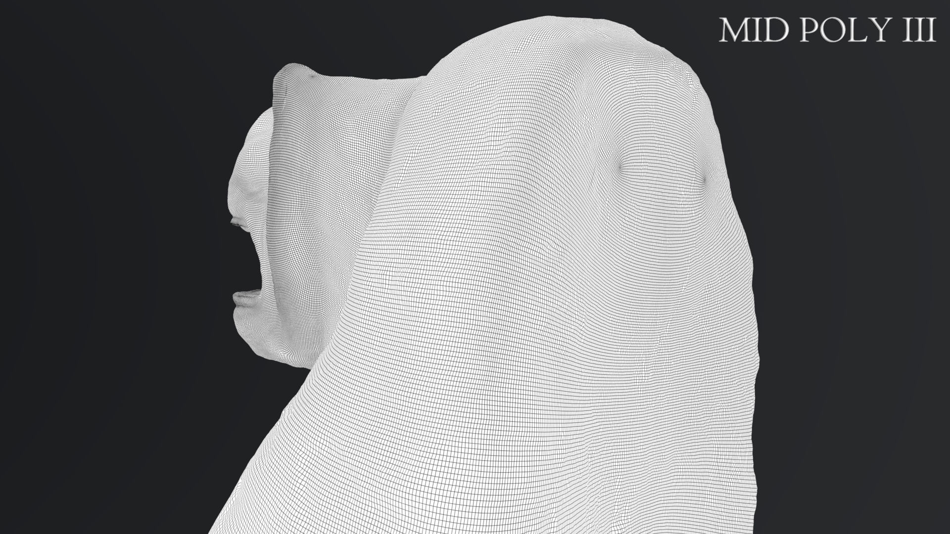 Hittite Lion Statue Low-poly 3D model_82