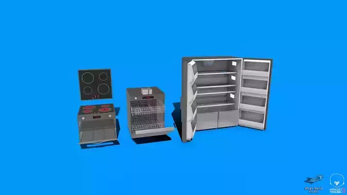 White appliances set