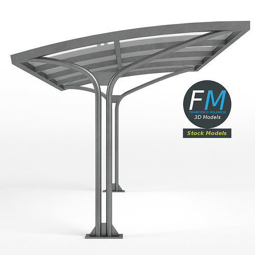Outdoor shelter 1 3D model 4
