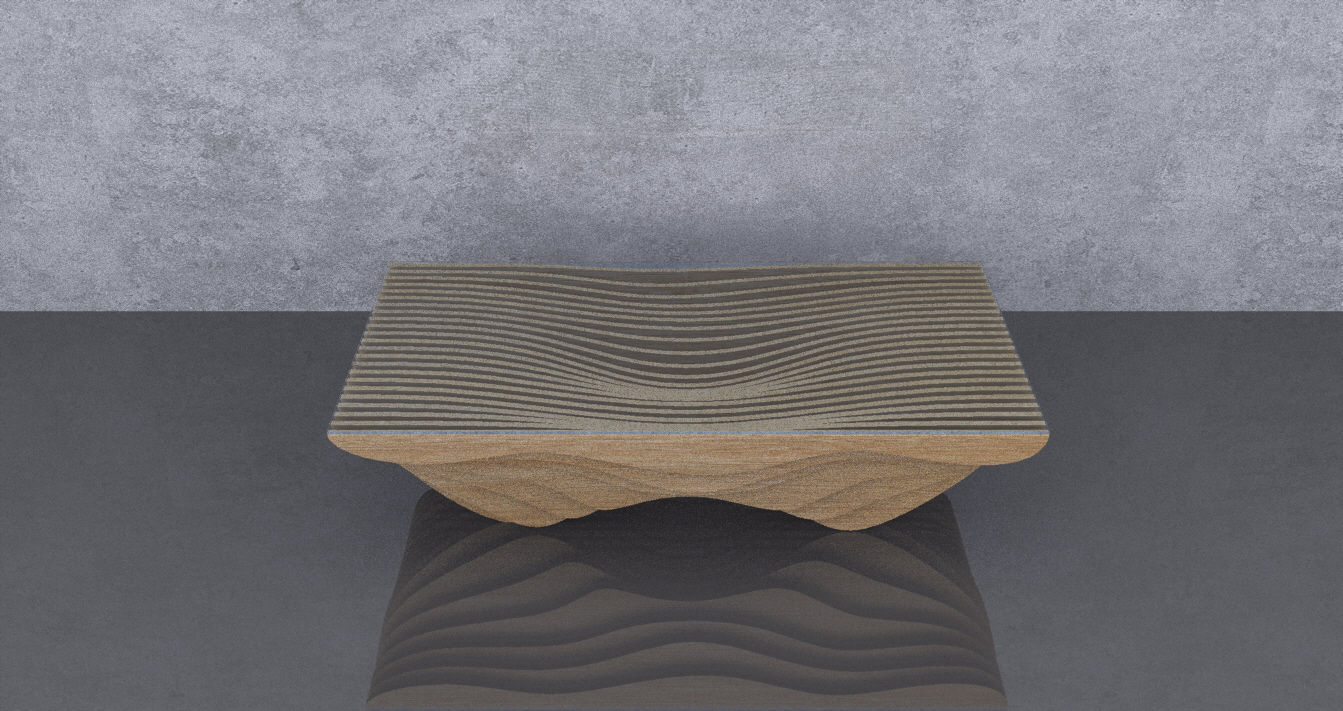 Parametric Wavy Wooden Furniture 02 - CNC files for cutting 3D model_9