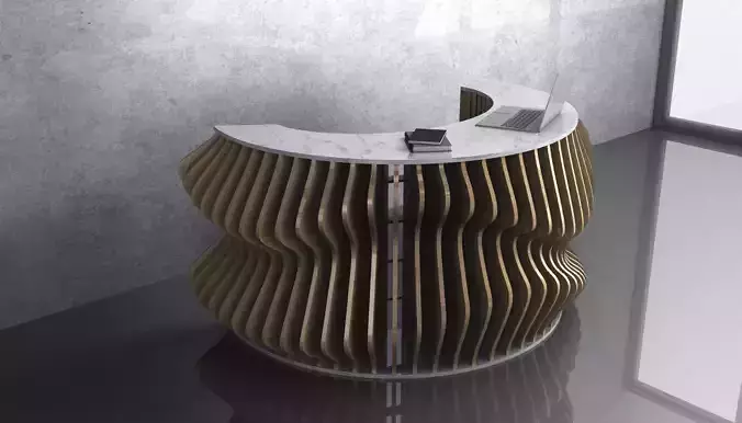 Parametric Wavy Wooden Furniture 11 - CNC files for cutting