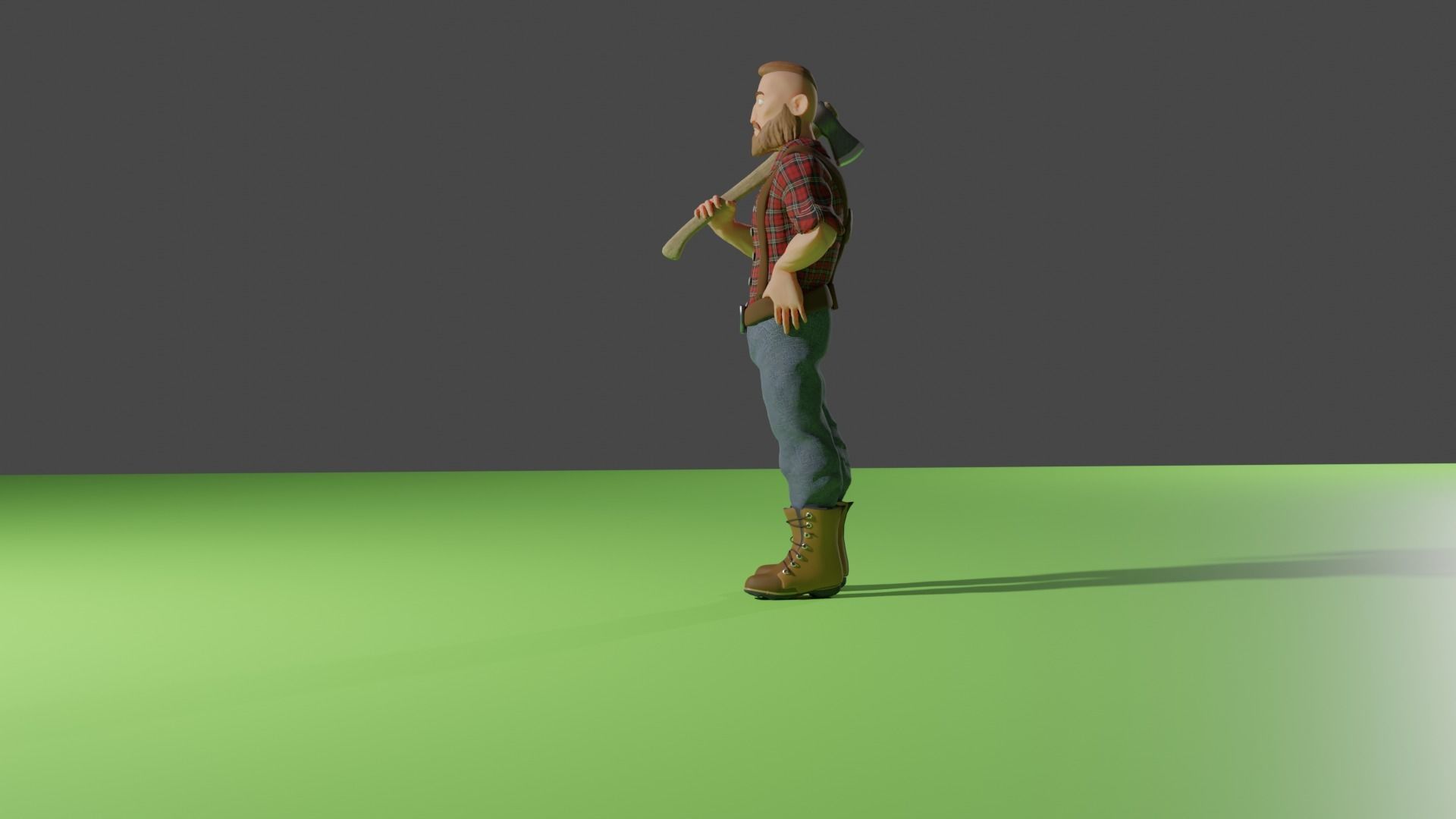 Lumberjack fortnite character - Low-poly 3D model_5