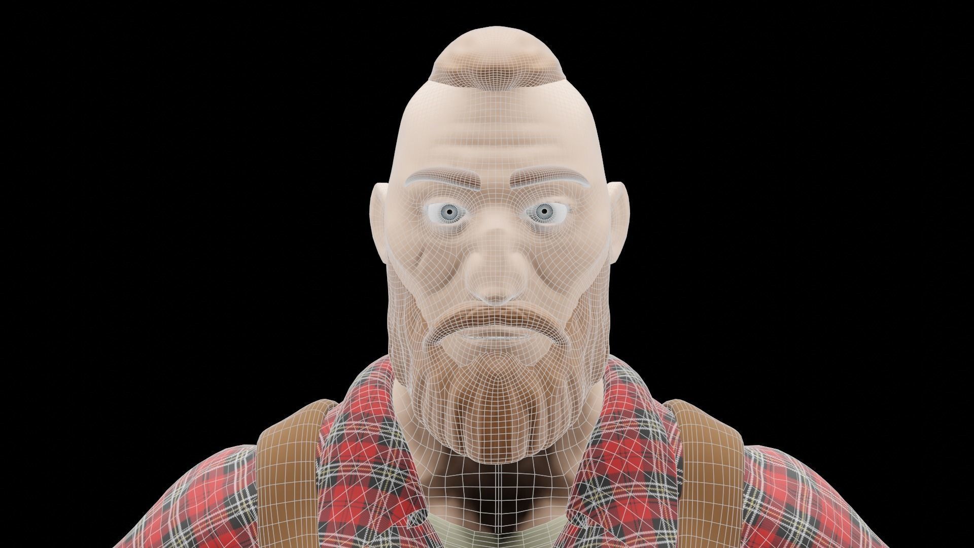 Lumberjack fortnite character - Low-poly 3D model_7