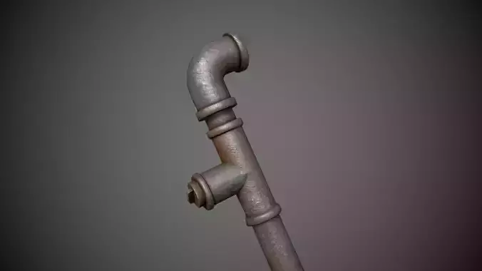 Iron Pipe  Low-poly 3D model