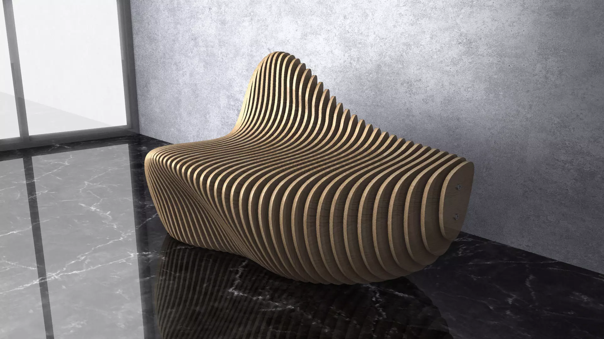 Parametric Wavy Wooden Furniture 13 - CNC files for cutting 3D model_0