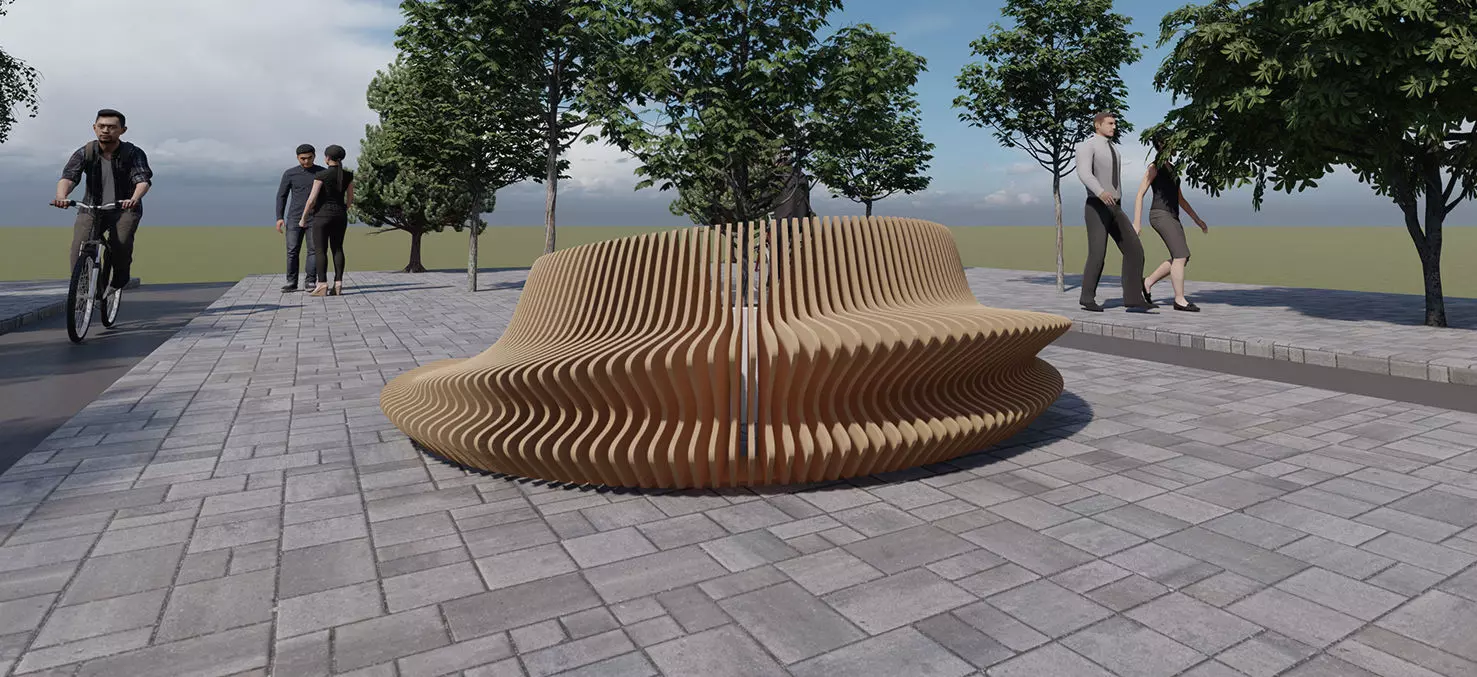 Parametric Wavy Wooden Furniture 16 - CNC files for cutting 3D model_0