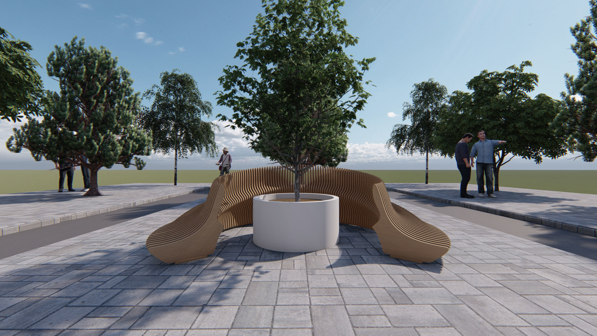 Parametric Wavy Wooden Furniture 16 - CNC files for cutting 3D model_5