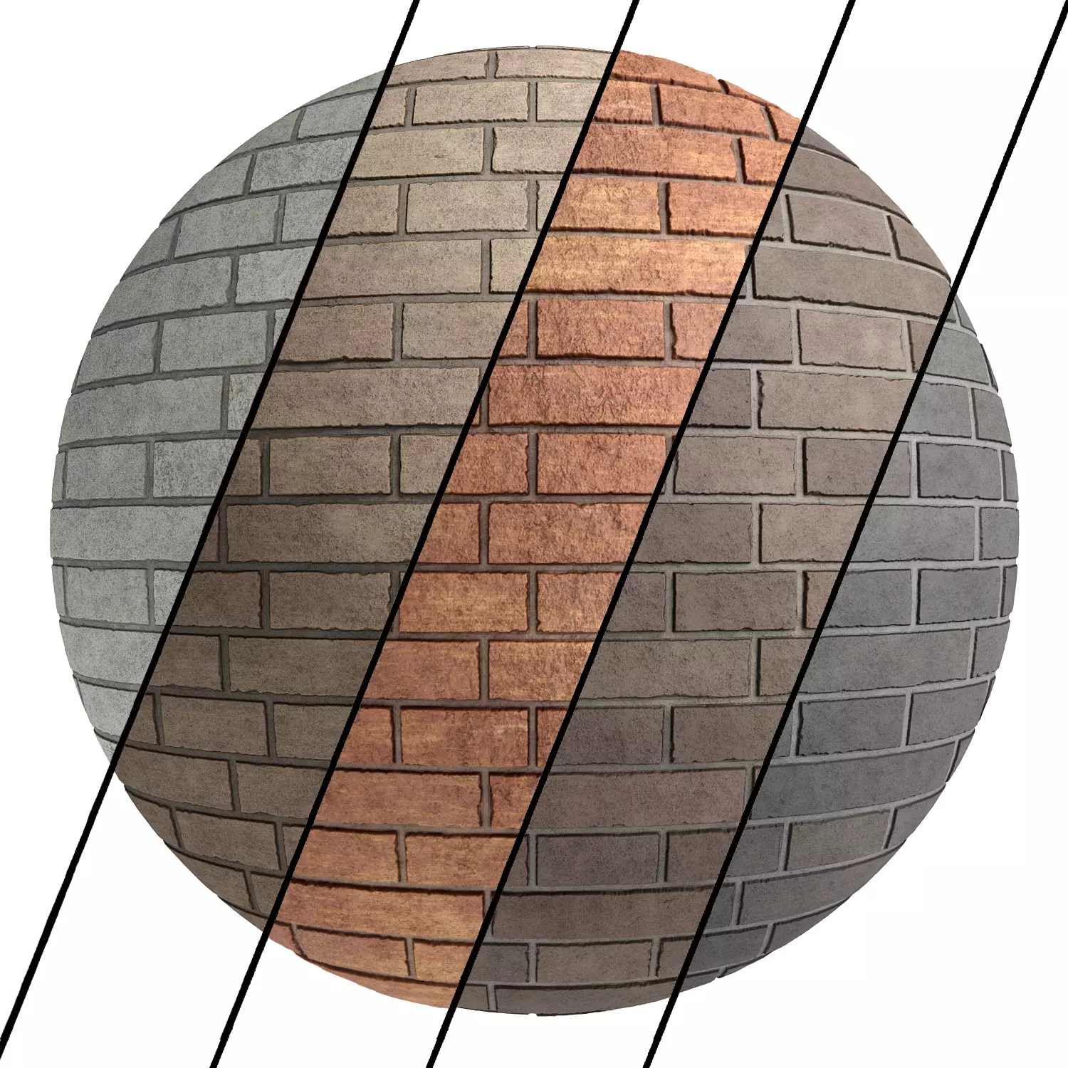 Materials 30- Brick Tiles In 5 color Pbr-4k Texture_0