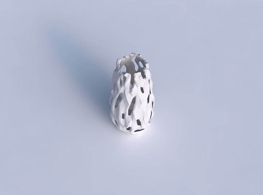 Vase Bullet with faceted cuts and bulges 3D print model_1