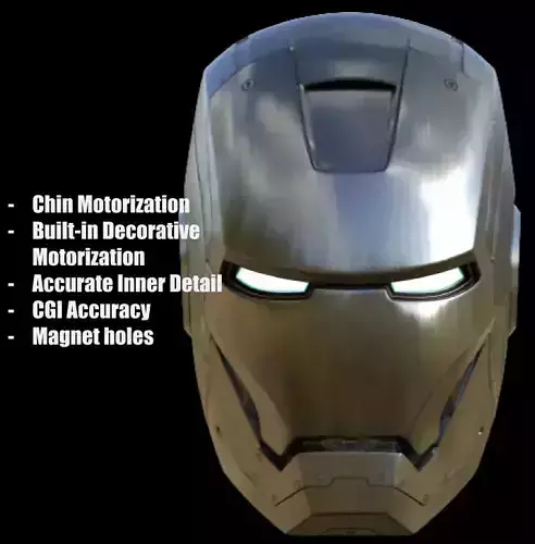 Ironman Mark 2 Helmet 3D Printable Model with Interior Details 3D print model