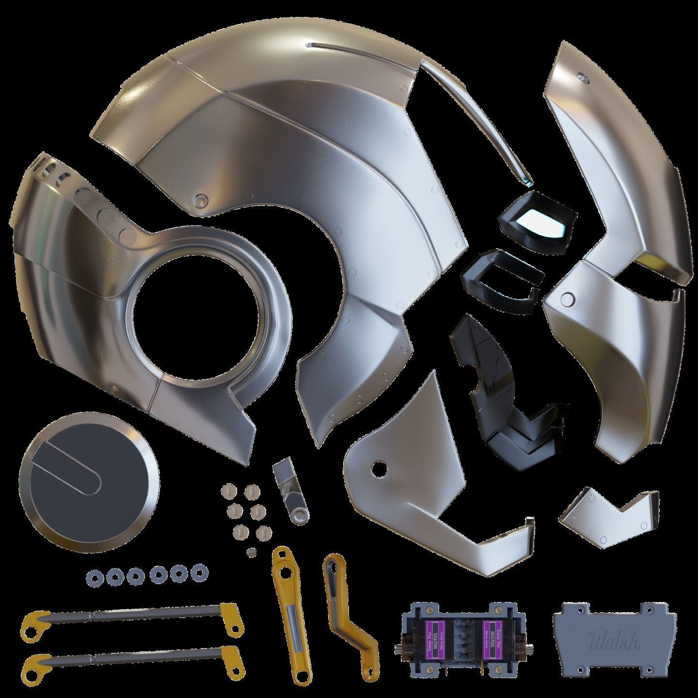 Ironman Mark 2 Helmet 3D Printable Model with Interior Details 3D print model_3