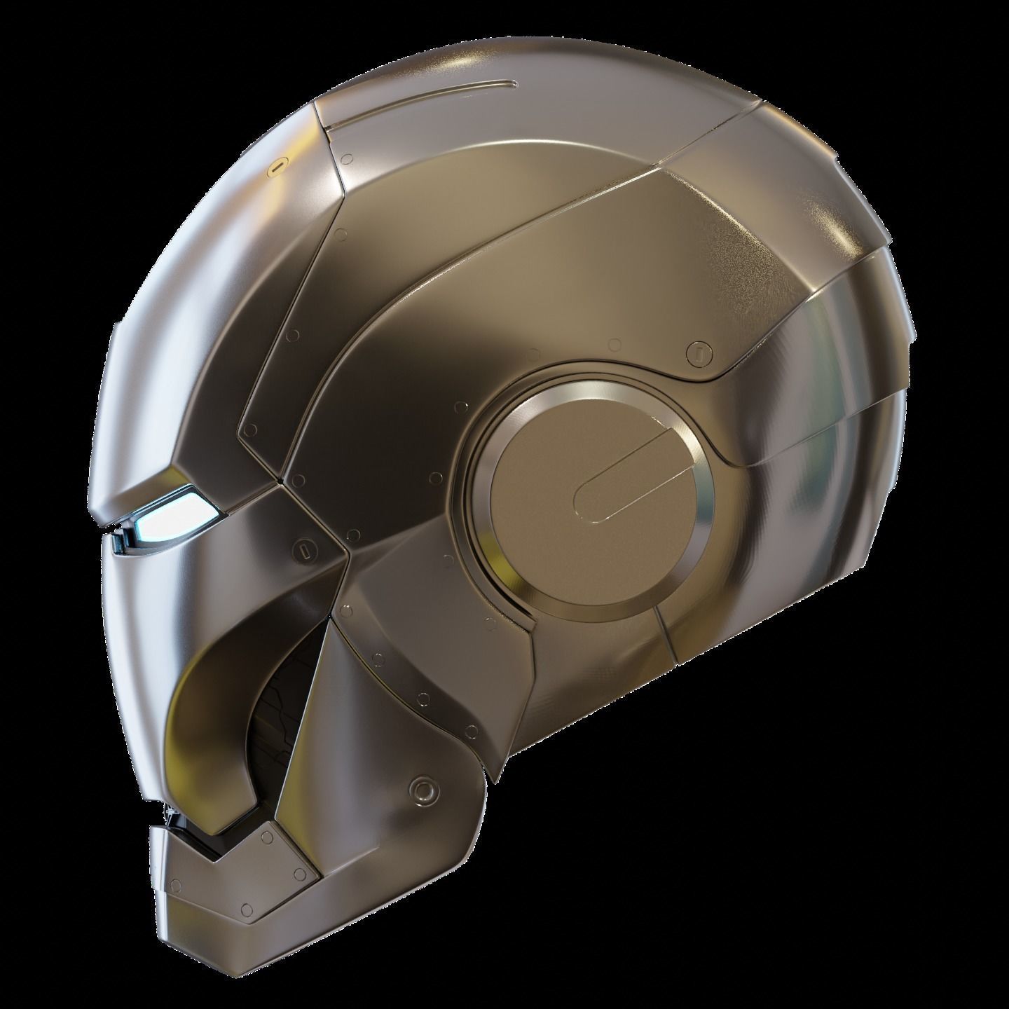 Ironman Mark 2 Helmet 3D Printable Model with Interior Details 3D print model_11