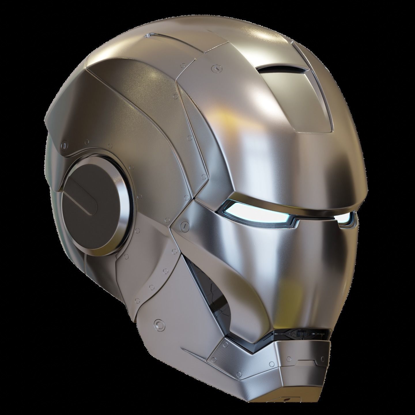 Ironman Mark 2 Helmet 3D Printable Model with Interior Details 3D print model_8