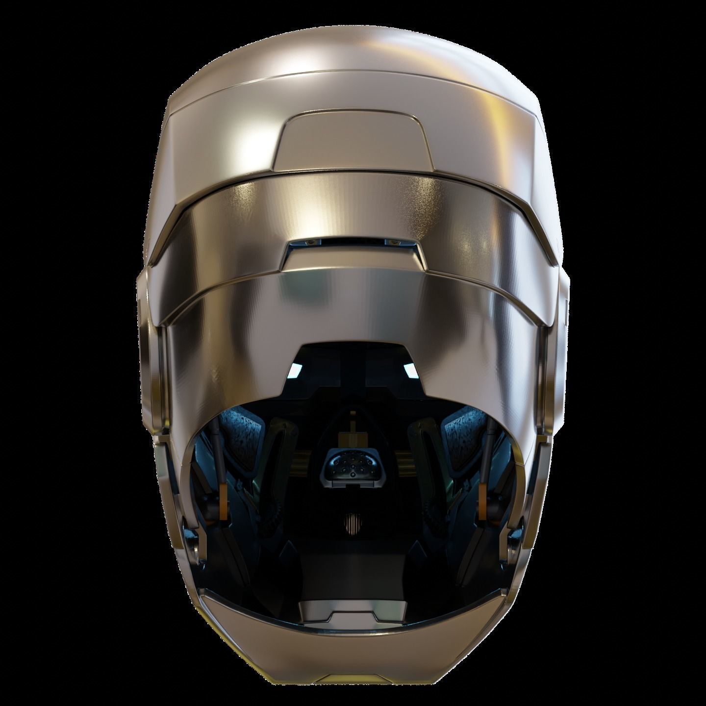 Ironman Mark 2 Helmet 3D Printable Model with Interior Details 3D print model_10