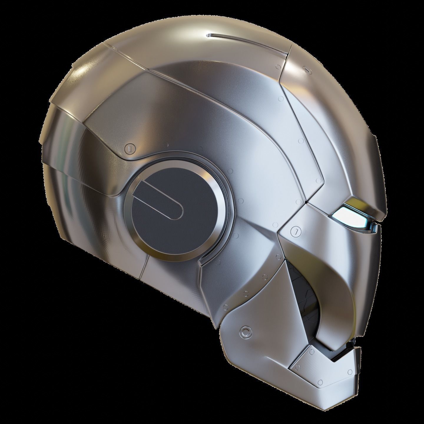 Ironman Mark 2 Helmet 3D Printable Model with Interior Details 3D print model_9