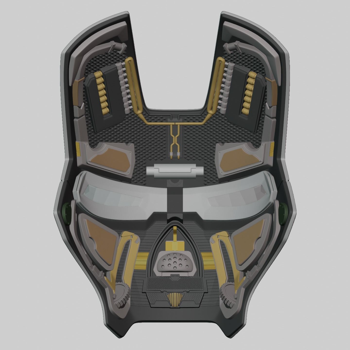 Ironman Mark 2 Helmet 3D Printable Model with Interior Details 3D print model_6