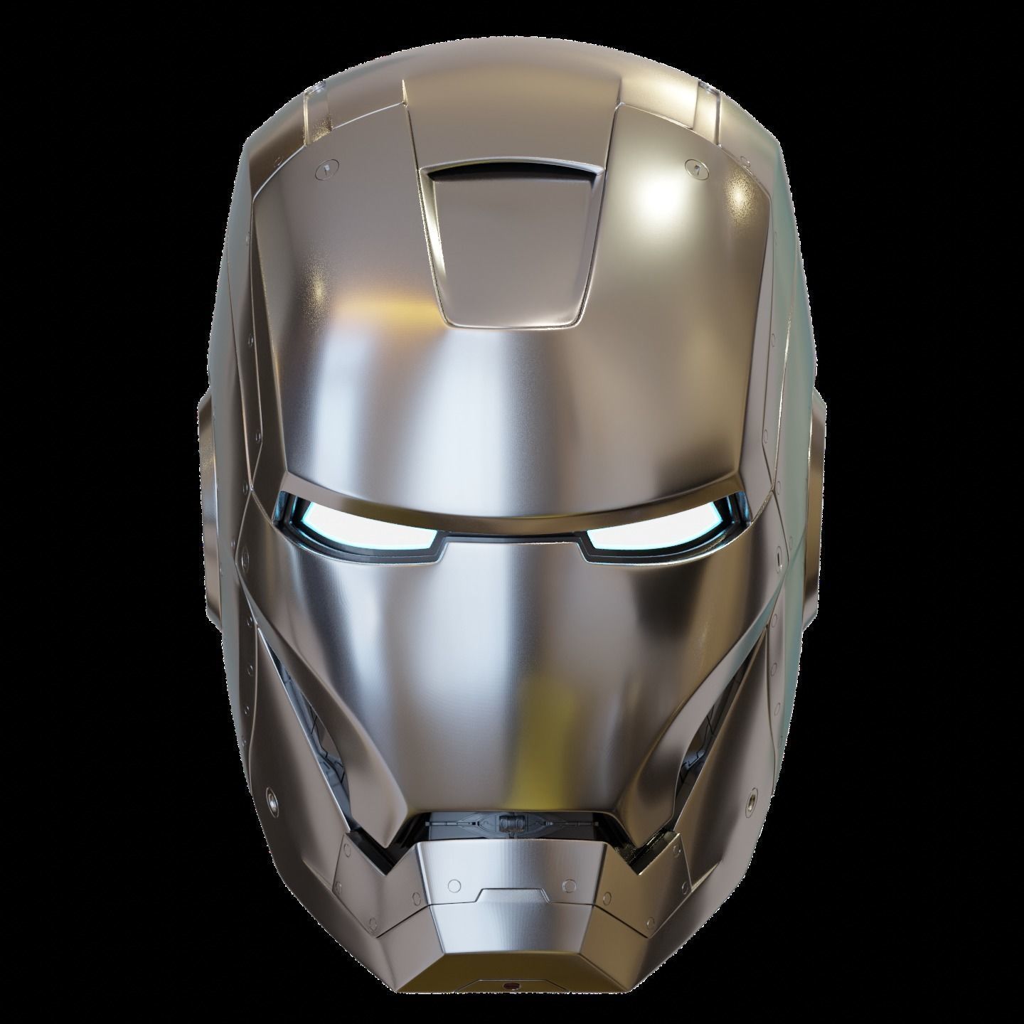 Ironman Mark 2 Helmet 3D Printable Model with Interior Details 3D print model_7