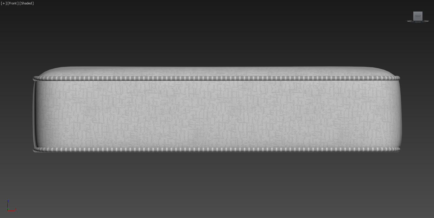 Mattress twin size with measurements Low-poly 3D model_3
