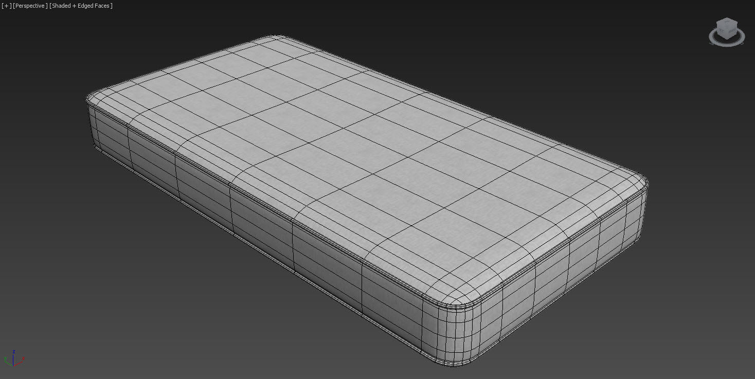Mattress twin size with measurements Low-poly 3D model_10