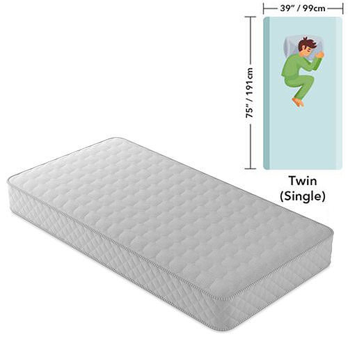 Mattress twin size with measurements Low-poly 3D model
