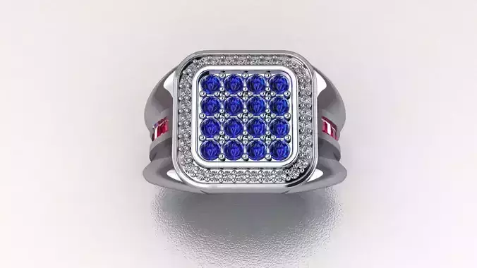 Rings sapphire and diamond ring