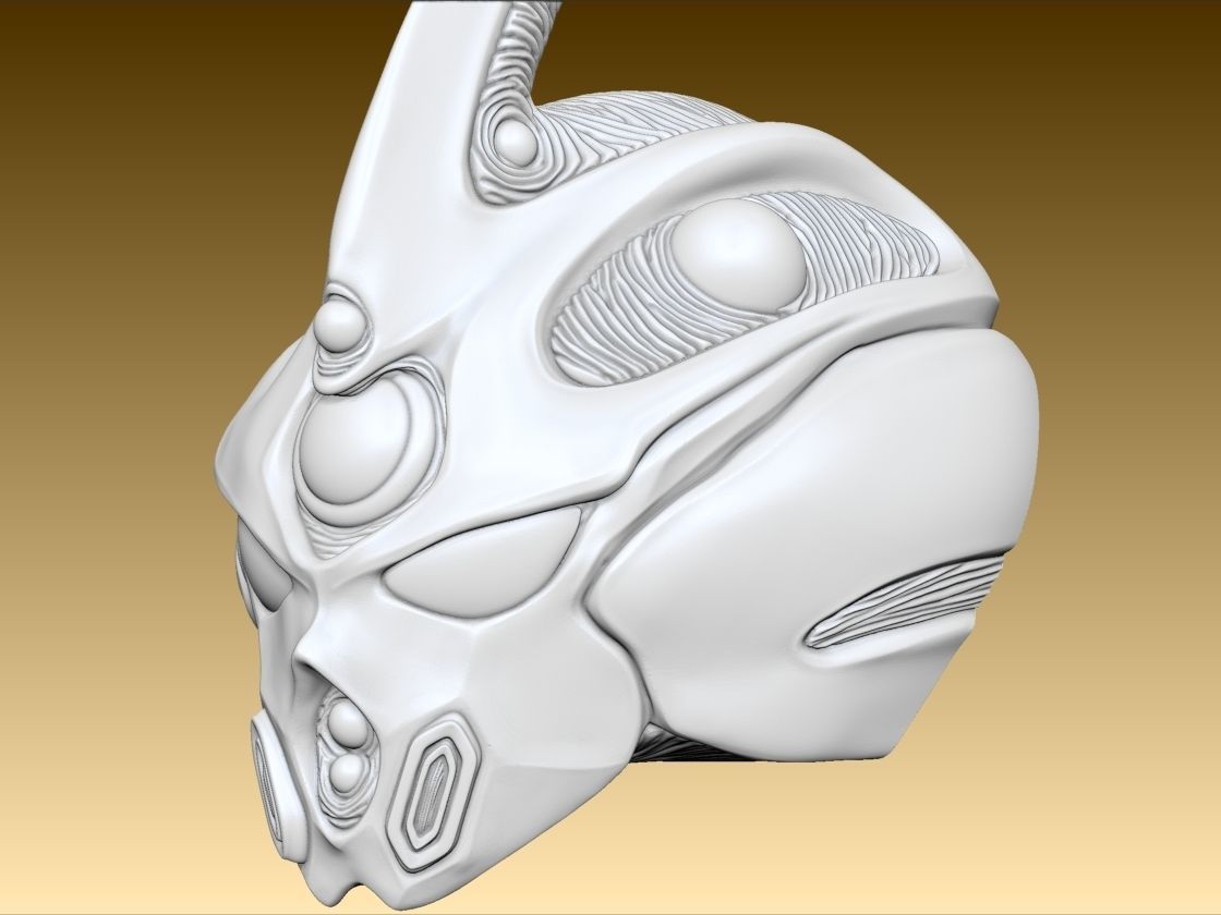 Guyver Unit 1 Blue 1986 Head 3D print model_5