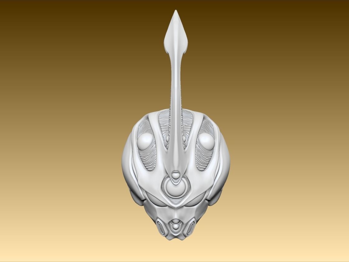 Guyver Unit 1 Blue 1986 Head 3D print model_9