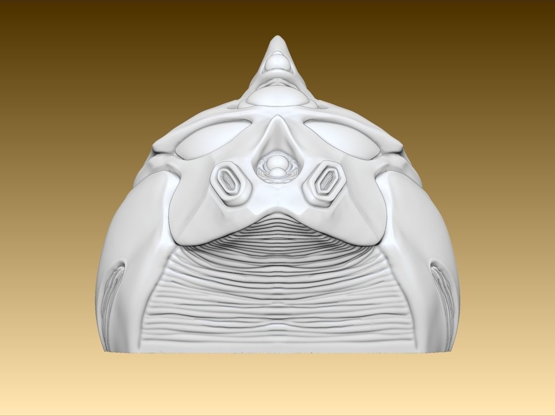 Guyver Unit 1 Blue 1986 Head 3D print model_12