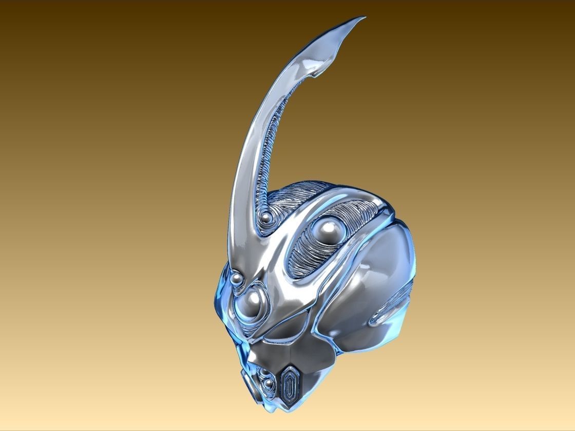 Guyver Unit 1 Blue 1986 Head 3D print model_7