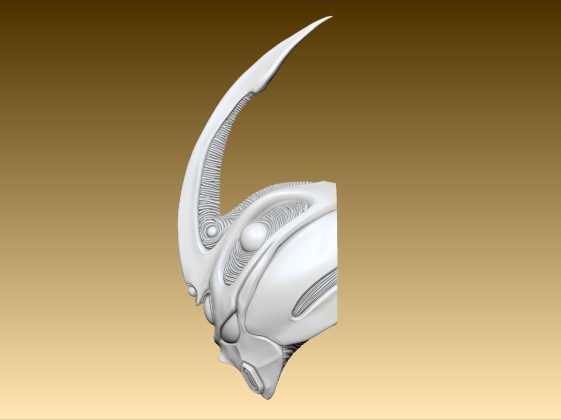 Guyver Unit 1 Blue 1986 Head 3D print model_10