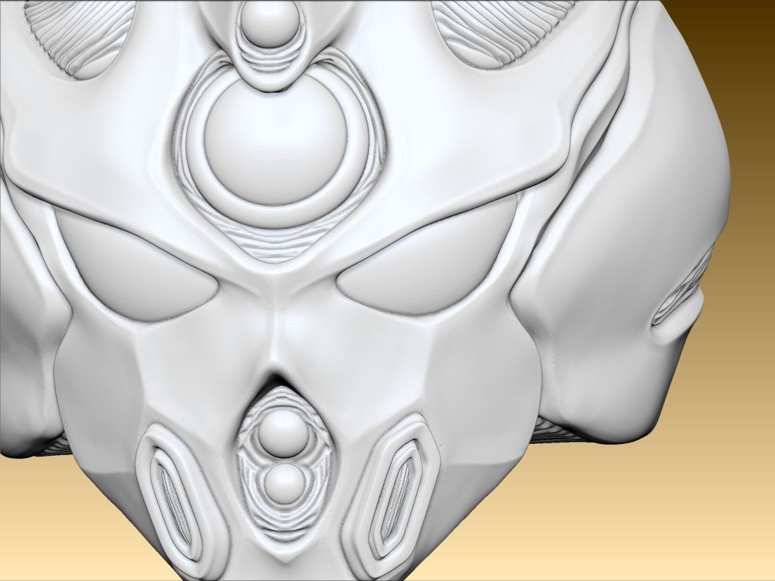 Guyver Unit 1 Blue 1986 Head 3D print model_8