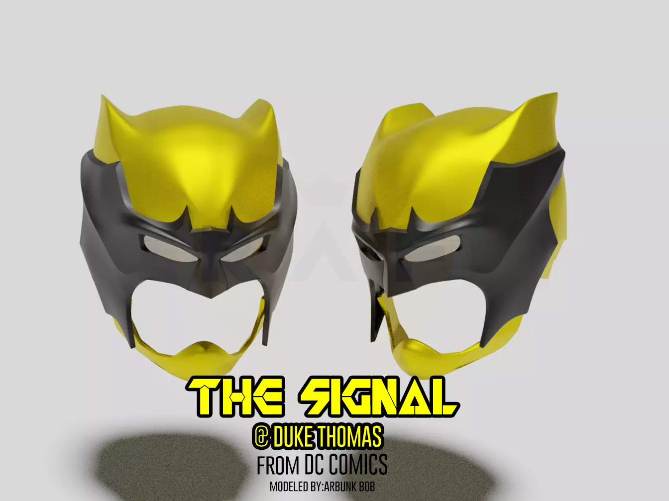 THE SIGNAL FROM DC COMICS WEARABLE HELMET 3D PRINTABLE 3D print model_0