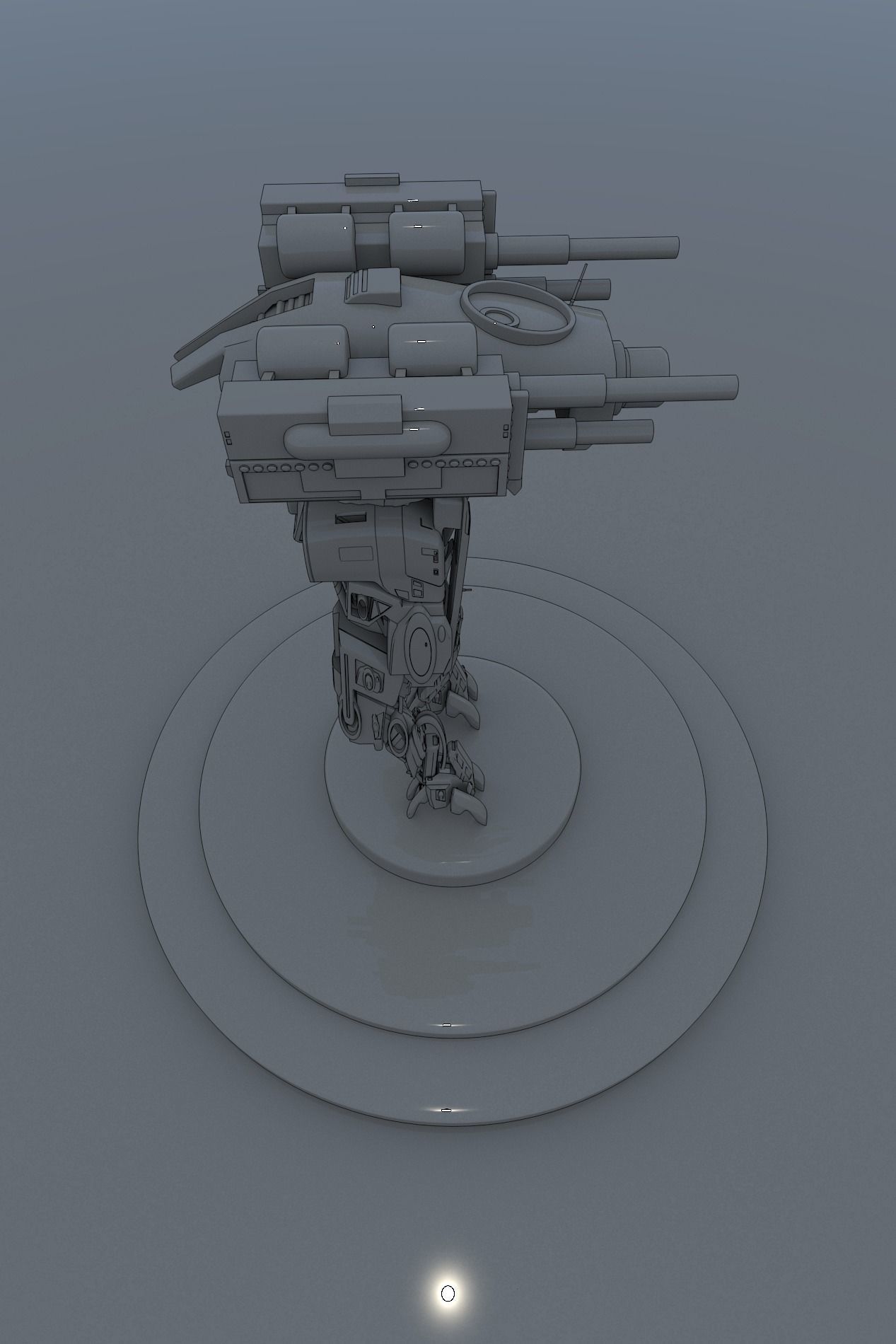 Cyborg Mecha Robot SciFi 3D model_6