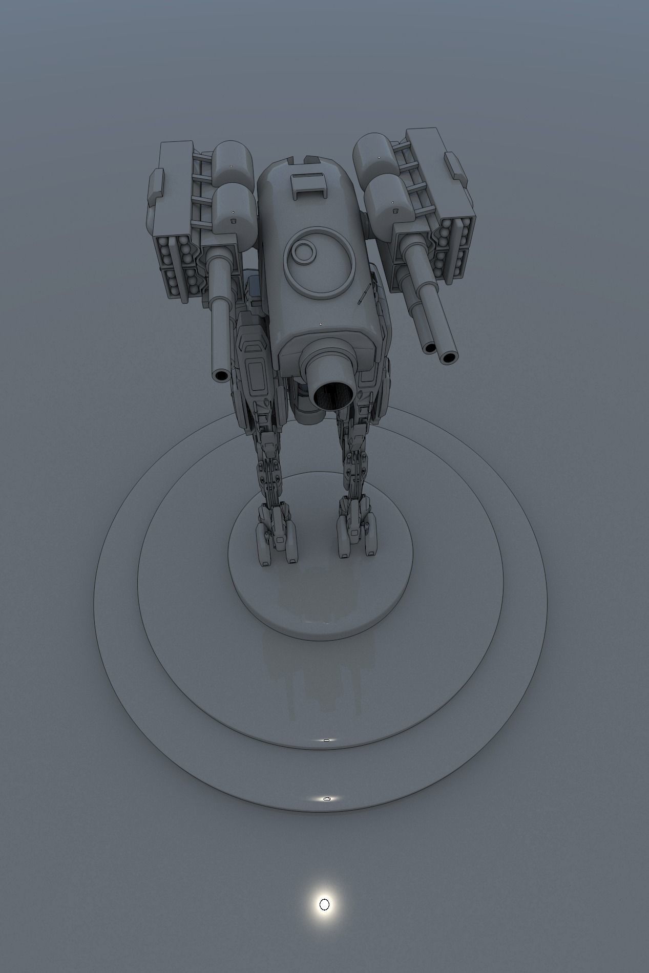 Cyborg Mecha Robot SciFi 3D model_5