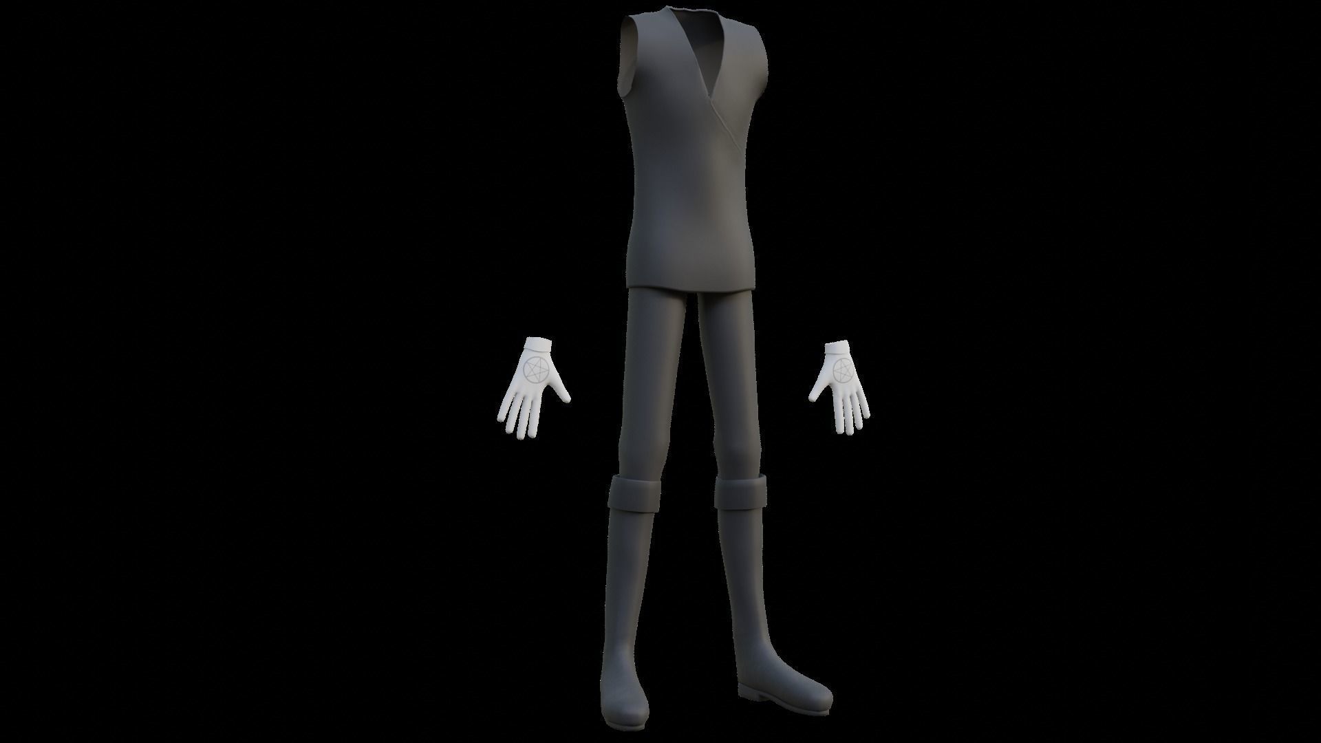 Alucard from Hellsing Anime 3D Rigged Low-poly 3D model_30