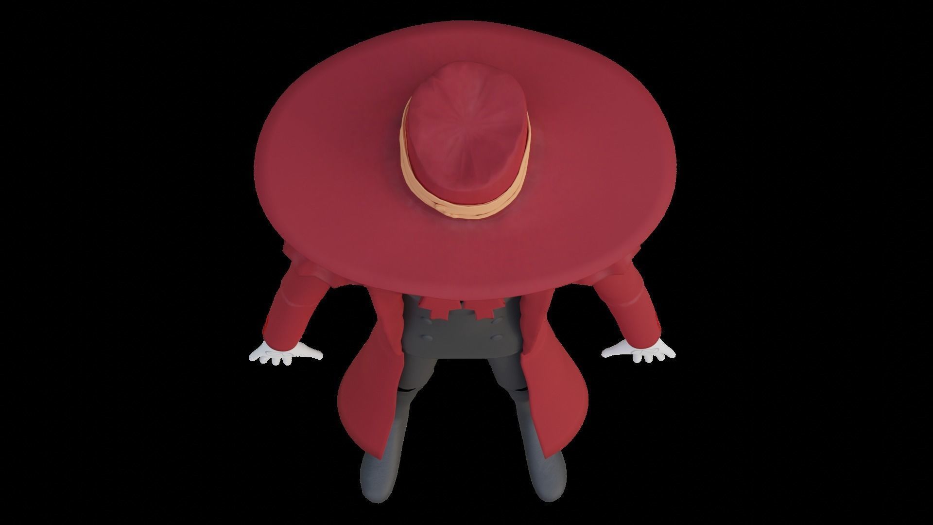 Alucard from Hellsing Anime 3D Rigged Low-poly 3D model_33