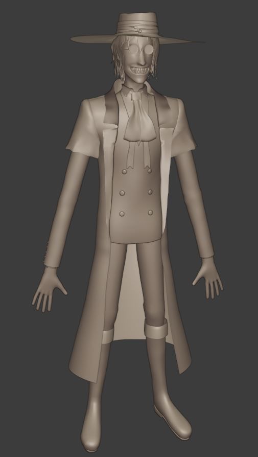 Alucard from Hellsing Anime 3D Rigged Low-poly 3D model_23