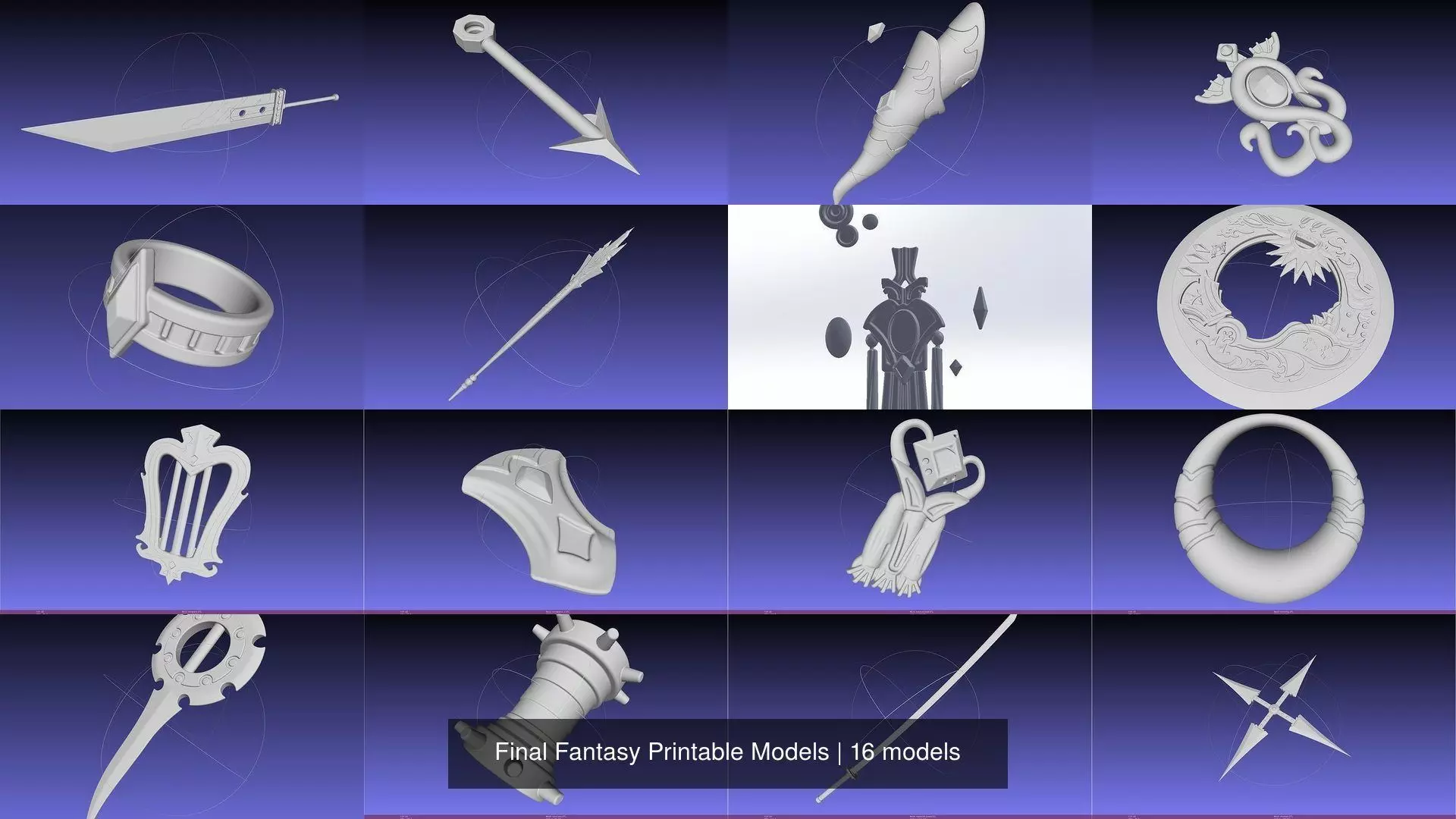 Final Fantasy Printable Models 3D Model Collection_0