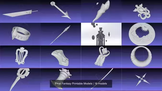 Final Fantasy Printable Models 3D Model Collection