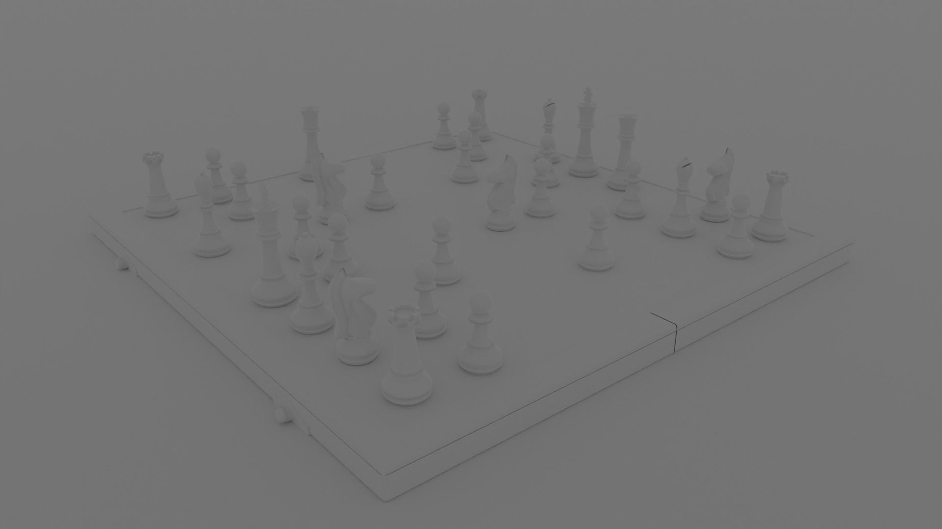 Chess Essentials Asset Pack Low-poly 3D model_8