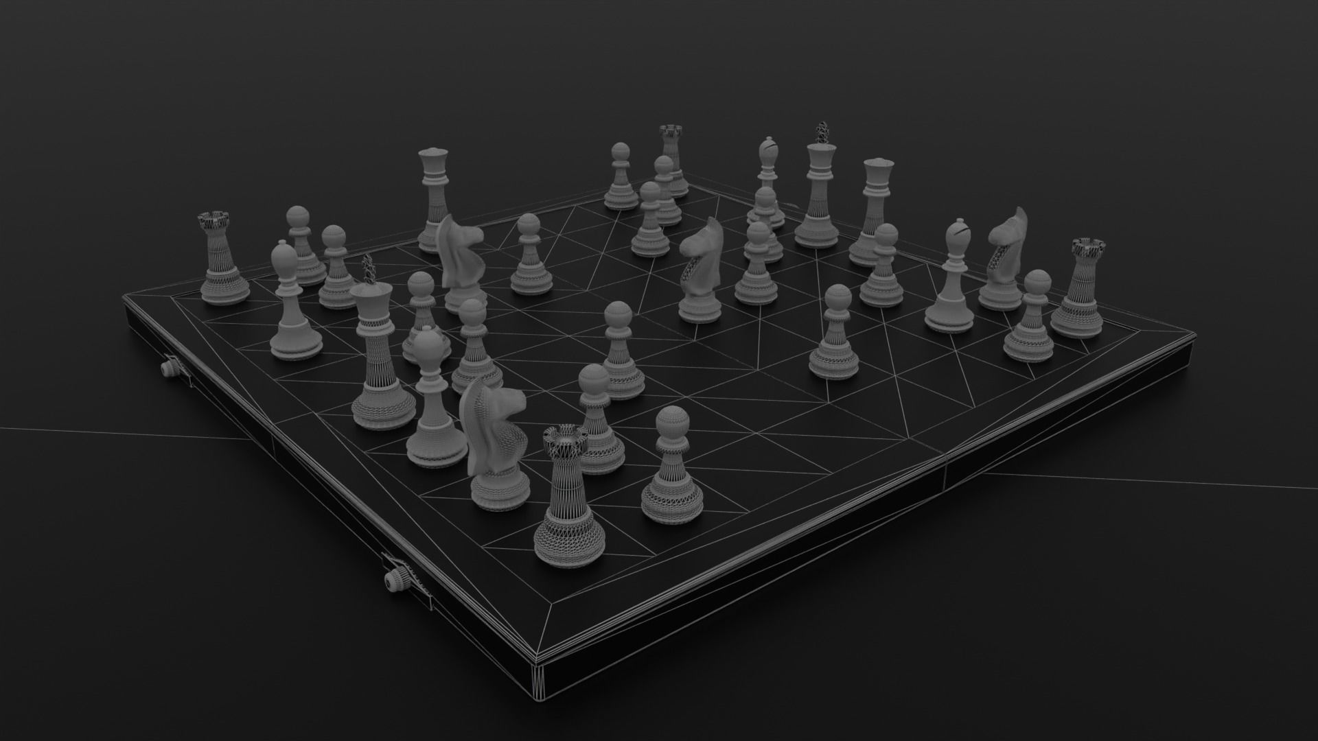 Chess Essentials Asset Pack Low-poly 3D model_9