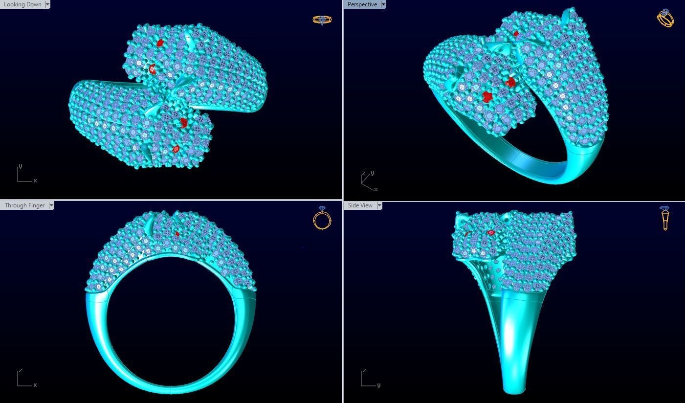 Double Leopard Rings - Leopard Ring 3D print model_8