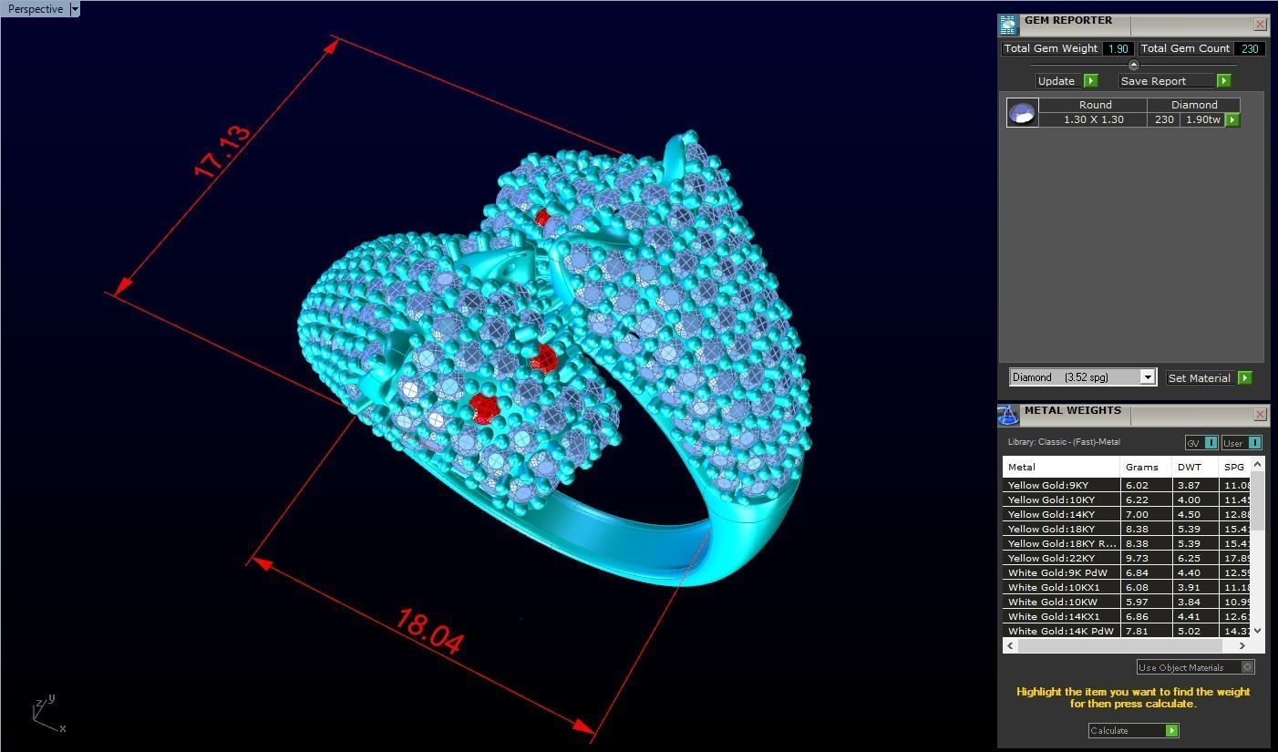 Double Leopard Rings - Leopard Ring 3D print model_9