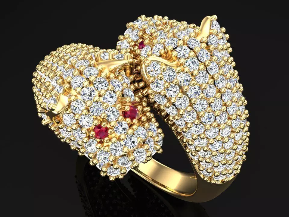 Double Leopard Rings - Leopard Ring 3D print model_0